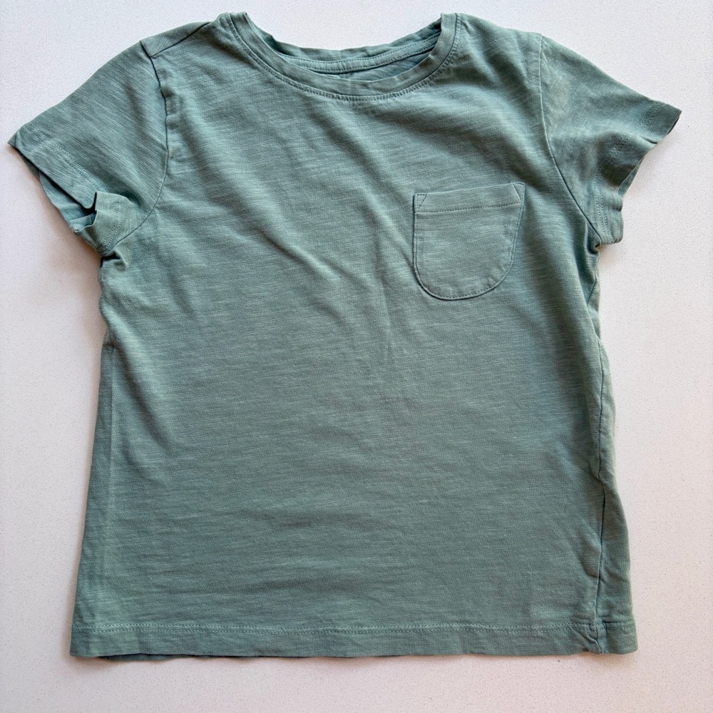 Green Short Sleeve Tee with Crew Neck